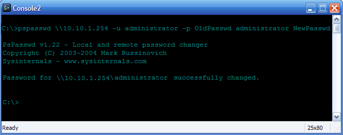 Reset and Change Local Administrator Password On Remote Windows System